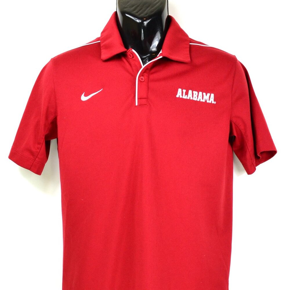 Nike Dri Fit Alabama Men's Size S Crimson Red Embroidered Polo Shirt